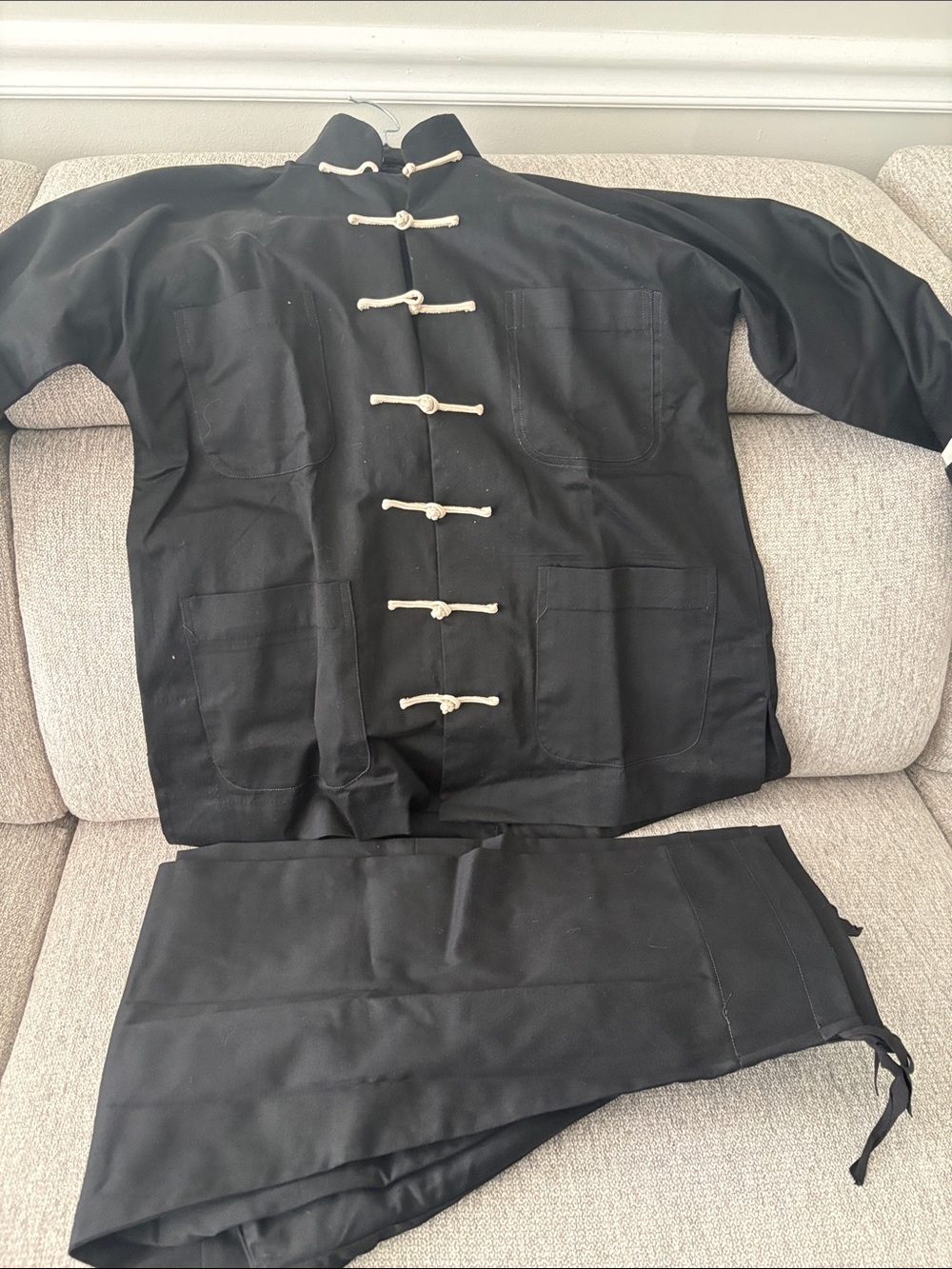 Classic Black Military-Style Toggle Jacket